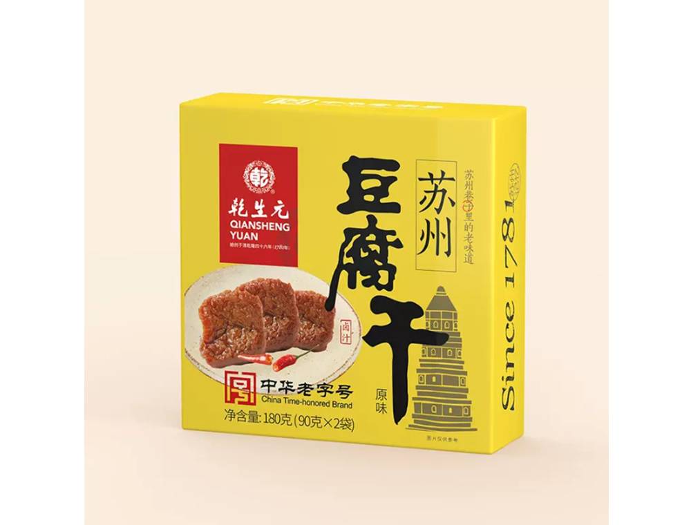 乾生元卤汁豆腐干(黄盒原味) 180g/盒 | FreshGoGo